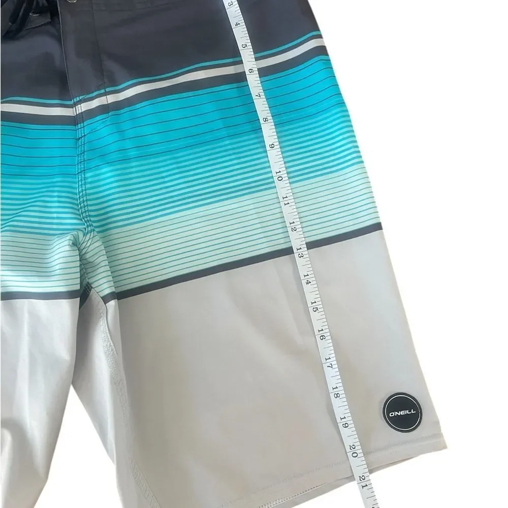 O'Neill Men's Aqua and white Board Shorts